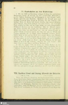 VIII. Kurfürst Ernst und Herzog Albrecht der Beherzte