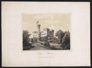 Ansicht von Schloss Altfranken bei Dresden, Lithographie, um 1860 : Schloss Altfranken / Naturzeichnung v. Gustav Täubert. - Dresden : Lith. Anstalt G. Täubert , [um 1860]. - 1 Kunstbl. : Lithographie ; 28 x 21 cm