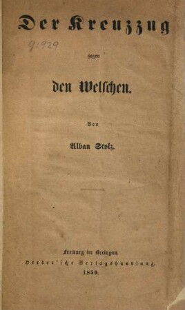 Der Kreuzzug gegen den Welschen