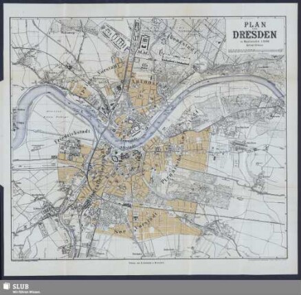 Plan von Dresden