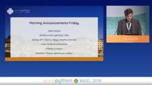 Europython 2019 - Morning Announcements