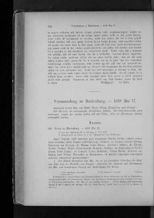 Versammlung zu Marienburg. - 1439 Mai 17.
