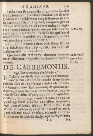 De Caeremoniis.