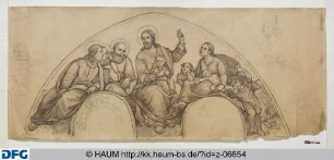 Entwurf für die Restaurationen und Ausmalungen im Braunschweiger Dom: "Christus segnet die Kinder"