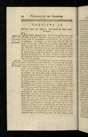 74-83, Chapitre IX