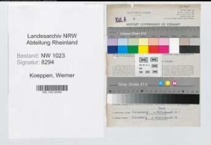 Entnazifizierung Werner Koeppen , geb. 06.07.1897 (Volkswirt)
