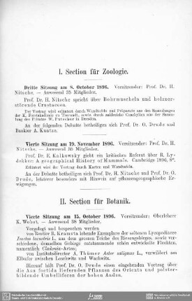 II. Section für Botanik