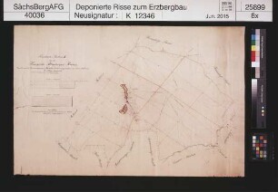 Paradies Erbstolln am Kahleberg bei Altenberg, Forstkarte Sektion 2 vom Altenberger Revier mit den Grubenbauen