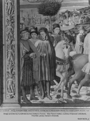 Fresken der Chorkapelle : Vita des heiligen Augustinus : Der heilige Augustinus reist von Rom nach Mailand