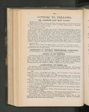 Notices To Fellows.