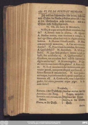 VI. VII. De furto & Mendacio.