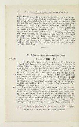 II. Die Kaiser aus dem luxemburgischen Hause