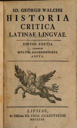Historia critica latinae linguae