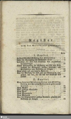 Register nach der Seitenzahl geordnet
