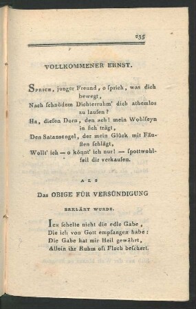 Vollkommener Ernst