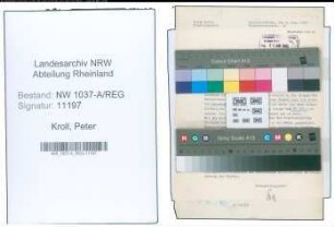 Entnazifizierung Peter Kroll , geb. 00.00.0000 (Stadtinspektor)