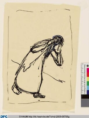 Entwurf zu Buch Esther, gehende Person