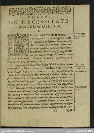 Theses. De Necessitate Bonorum Operum