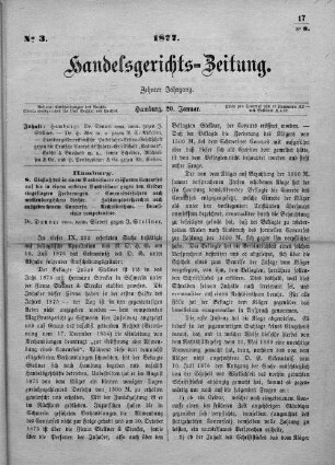 No. 3. 20. Januar 1877