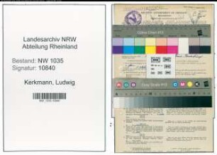 Entnazifizierung Ludwig Kerkmann , geb. 27.11.1893 (Steiger)