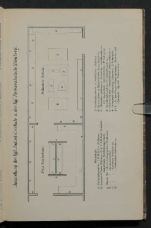 Ausstellung der Kgl. Industrieschule u. der Kgl. Kreisrealschule Nürnberg. [Grundriß]