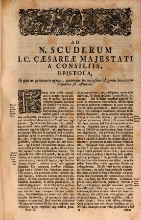 Epistolae et dissertationes omnes : Adiecta tertia parte ..., P. 3 (1744)