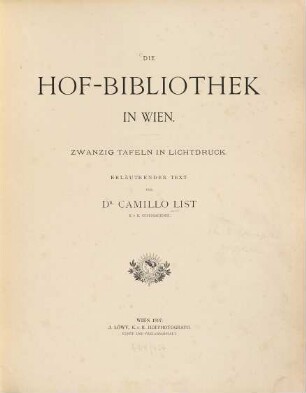 Die Hof-Bibliothek in Wien