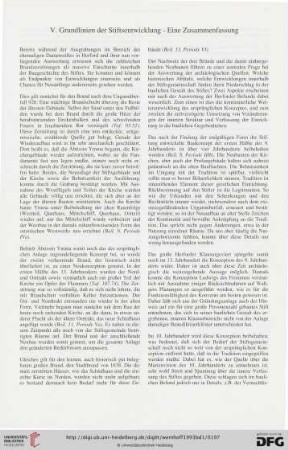 V. Grundlinien der Stiftsentwicklung - Eine Zusammenfassung