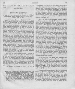 Lehrbuch zur Psychologie / von Joh[ann] Fr[iedrich] Herbart, Horrath und Professor der Philosophie zu Königsberg. - Zweyte verbesserte Auflage. - Königsberg : Unzer, 1834