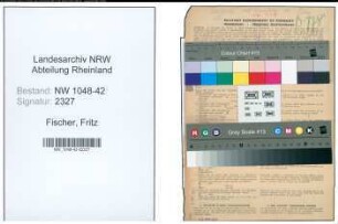 Entnazifizierung Fritz Fischer , geb. 27.03.1895 (Kaufmann)