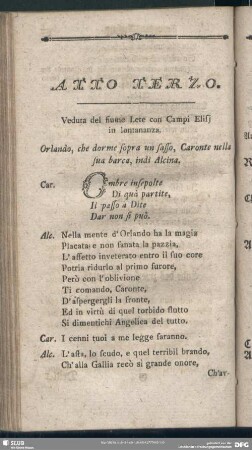 Atto Terzo / Dritter Aufzug