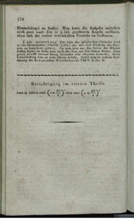 Berichtigungen im vierten Theile.