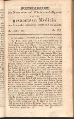 14. October 1837. No 20.