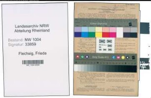 Entnazifizierung Frieda Flechsig , geb. 21.02.1903 (Bueroangestellte)