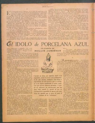 El ídolo de porcelana azul : Un cuento de Mollie Jamieson