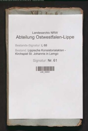Persönliche Angelegenheiten von Kantor und Küster