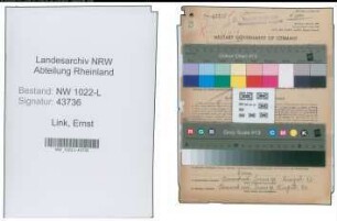 Entnazifizierung Ernst Link , geb. 09.08.1903 (Lademeister)