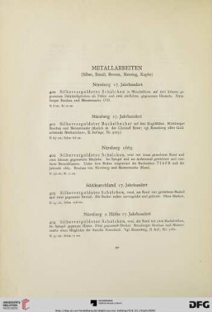 Metallarbeiten (Nr. 400-431)