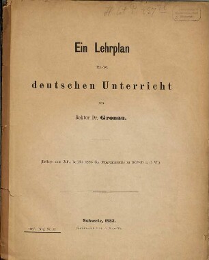Jahresbericht des vollberechtigten paritätischen Progymnasiums zu Schwetz a. W.. 1882/83