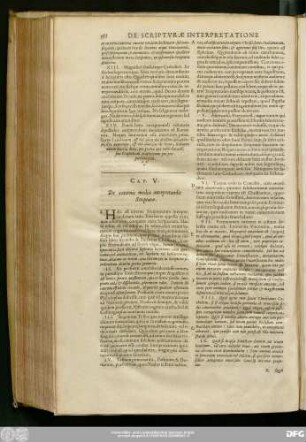Cap. V. De externis mediis interpretandae Scripturae.