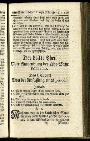 Das I. Capitel Von der Abfassung eines periodi.