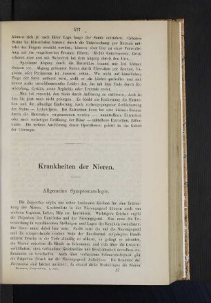 Krankheiten der Nieren.