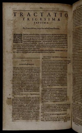 Tractatio Trigesima Septima De Contractibus, in quibus admiscetur fortuna.