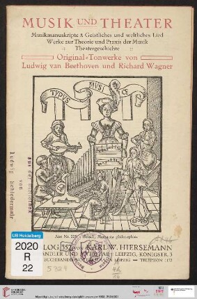Nr. 352: Katalog: Musik und Theater : Musikmanuskripte, Geistliches und weltliches Lied, Werke zur Theorie und Praxis der Musik, Theatergeschichte : Original-Tonwerke von Ludwig van Beethoven und Richard Wagner