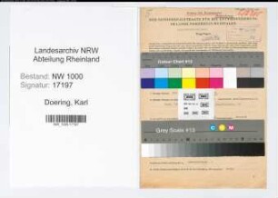 Entnazifizierung Karl Doering, geb. 18.01.1909 (Geschaeftsfuehrer)