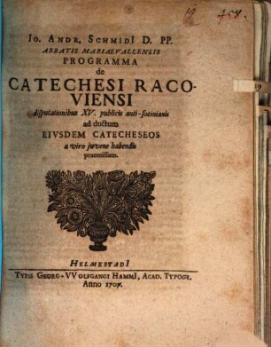 Programma de catechesi Racoviensi