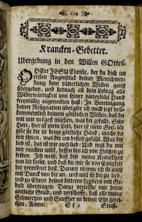 Krancken-Gebetter. - Das De profundis.