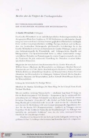 Die Forschungsvorhaben der Heidelberger Akademie der Wissenschaften