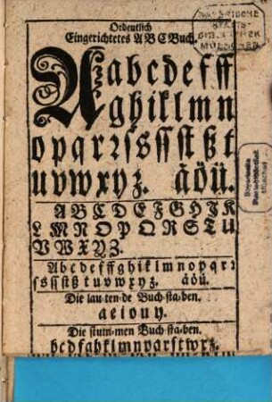 Ordentlich Eingerichtetes ABC-Buch