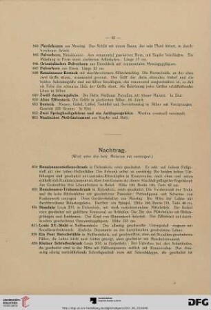 Nachtrag (Nr. 854-877)